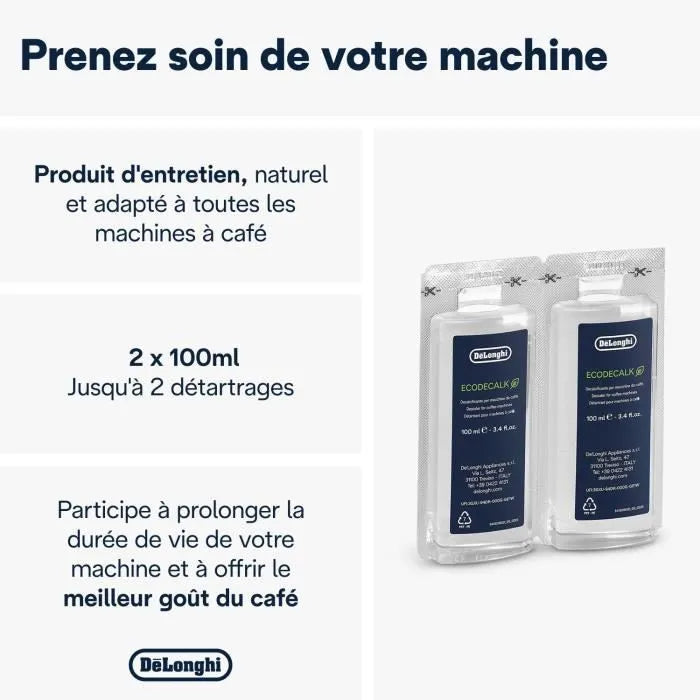 DELONGHI Machine à café avec broyeur - Magnifica Evo - 1,8L + 2 tasses + 2 verres + Pichet à lait + Filtre à eau + Détartrant