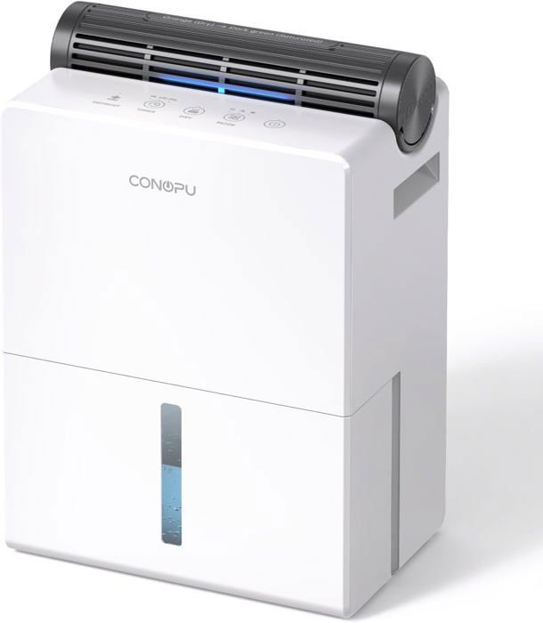 D¨¦shumidificateur ¨¦lectrique - CONOPU - 2700ml - 20m2 - Double Semi-conducteurs - Mode Nuit 30dB - Timer 24H