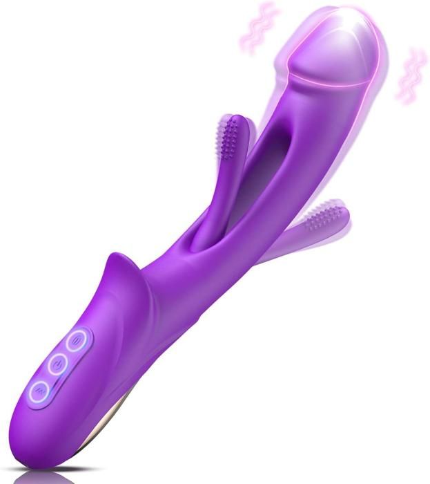 Vibromasseur Clitoris et Vagin, 7 Vibrations + 7 Caresses, ¨¦tanch¨¦it¨¦ IPX6, Bruit maximal 60 dB, Batterie 900 mAh, Sex Toys Femme
