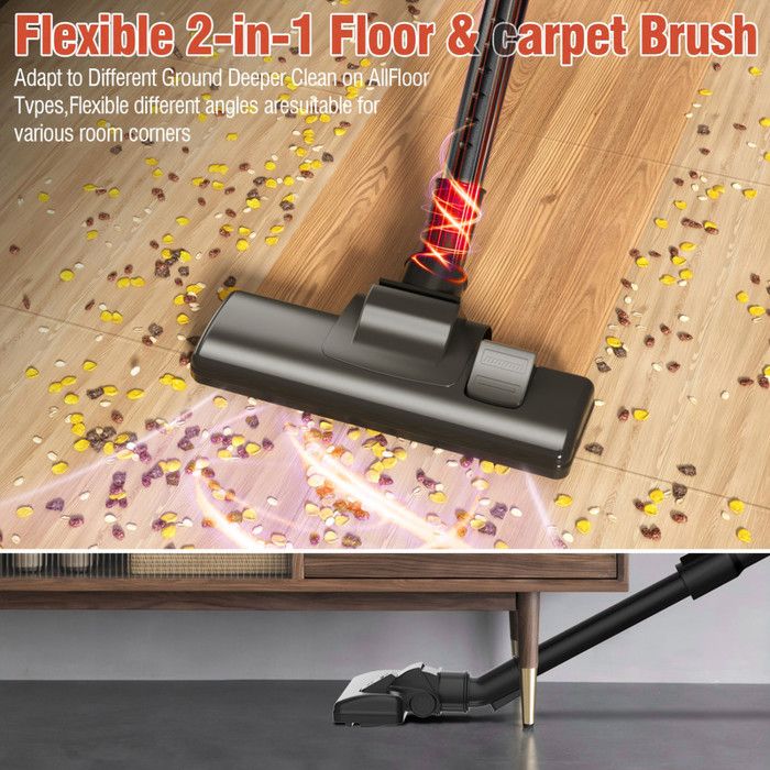 Aspirateur 3-en-1 - HHD - Mod¨¨le l¨¦ger - Filtre HEPA lavable - Puissance d'aspiration 18KPa - Corde 5m