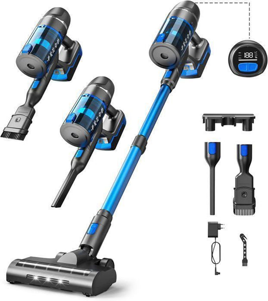 Aspirateur Sans Fil - GOAMGE - 500W - 50KPa - 50min - Filtration 7 Niveaux 99.7% - D¨¦tection Poussi¨¨re