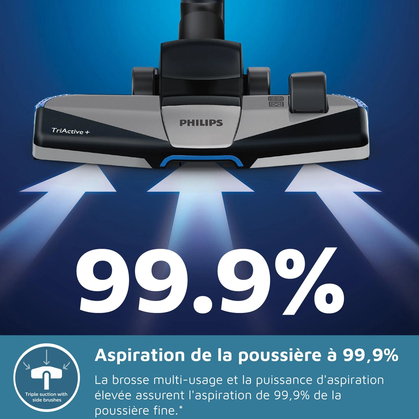 Aspirateur sans sac - PHILIPS - FC9729/09 - Série 7000 Power pro Expert - 900W - PowerCyclone 8 - Rouge