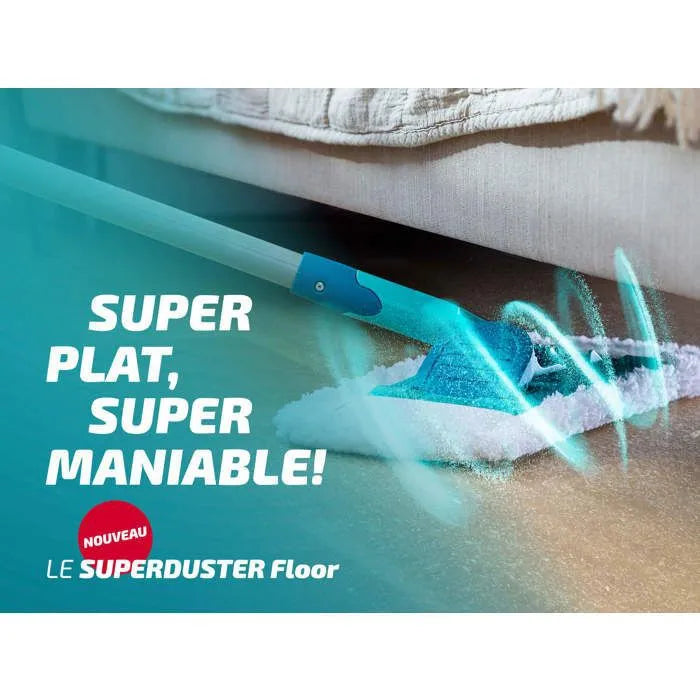 Balai serpillère Leifheit Profi XL Superduster 55517, balai à plat 42cm, lave sol avec housse idéal pour un nettoyage à sec