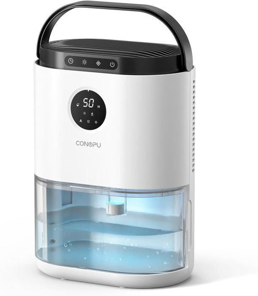 D¨¦shumidificateur ¨¦lectrique - CONOPU - 2300ml - Capteur Humidit¨¦ - Mode Nuit Silencieux - Auto-D¨¦givrage - Anti-¨¹berlauf