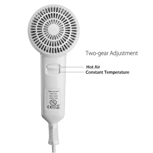 NEUFU Sèche-cheveux 220V 1200W Séchoir Ventilateur Sèche-linge Mural Salle de bain